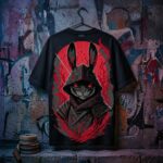Crimson Soul Ronin Mystical Rabbit Warrior T-Shirt 3