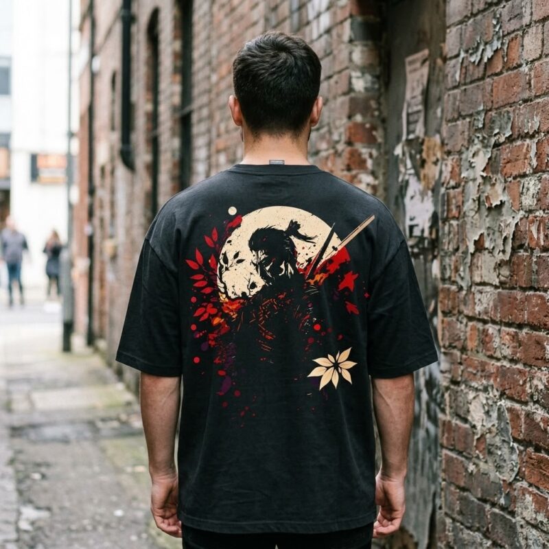 Ronin Crimson Wreath Oversized T-Shirt