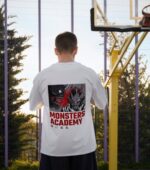 Monsters Academy Oversized Graphic T-Shirt (Back)